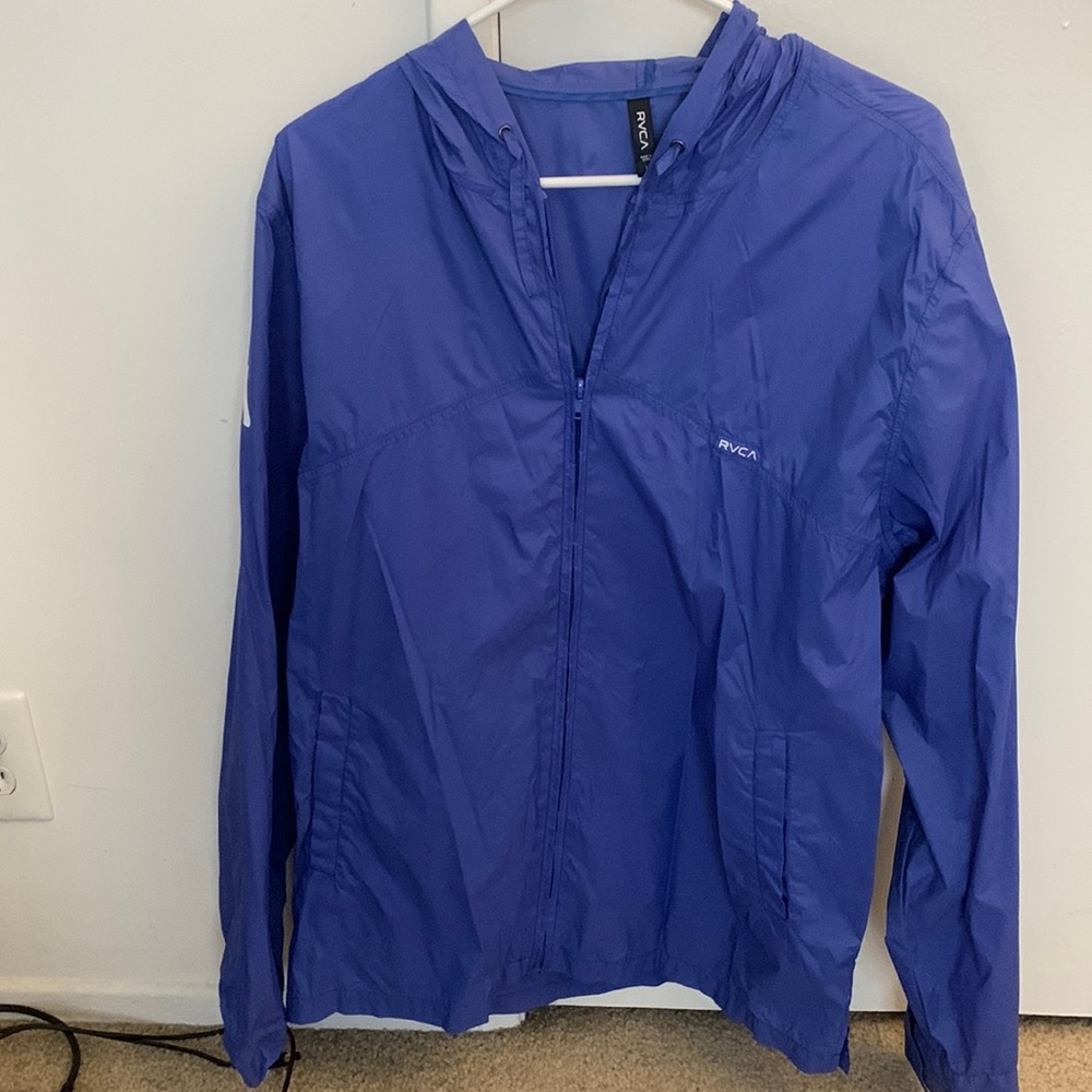 RVCA mens windbreaker. Size Large. Cobalt blue